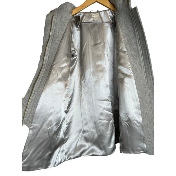 CREWCUTS Wool Blend Bow Front Coat in Gray Classic Dressy Winter Girls Size 10 - Picture 9 of 11